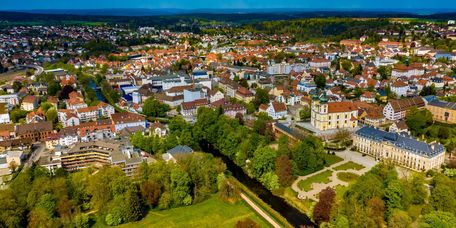 Luftaufnahme Innenstadt Donaueschingen